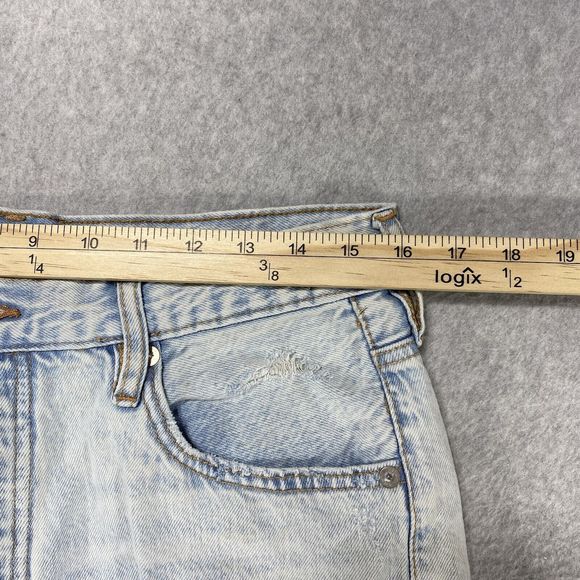 Aeropostale Shorts Womens Size 32 Blue Jean Destroyed Button Fly Denim Cut Off - Picture 5 of 11